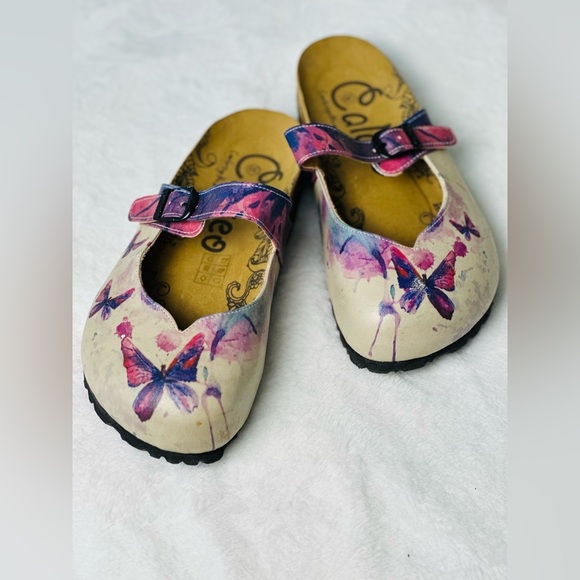 Calceo Purple Butterfly Mule Size 38 - Picture 1 of 8